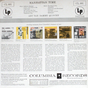 The Art Van Damme Quintet : Manhattan Time (LP, Album, Mono)