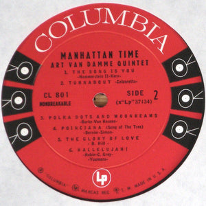 The Art Van Damme Quintet : Manhattan Time (LP, Album, Mono)