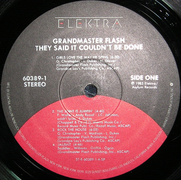 GRANDMASTER FLASH / THEY SAID IT COUDN'T BE DONE
