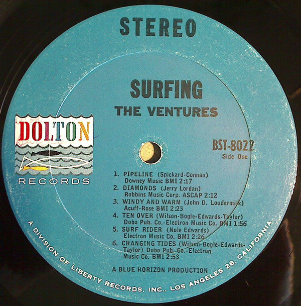 The Ventures - Surfing (LP, Album) (VG)