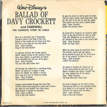 Load image into Gallery viewer, Fess Parker : The Ballad Of Davy Crockett / Farewell (7&quot;, Promo)