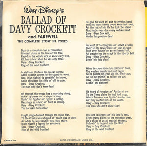 Fess Parker : The Ballad Of Davy Crockett / Farewell (7", Promo)