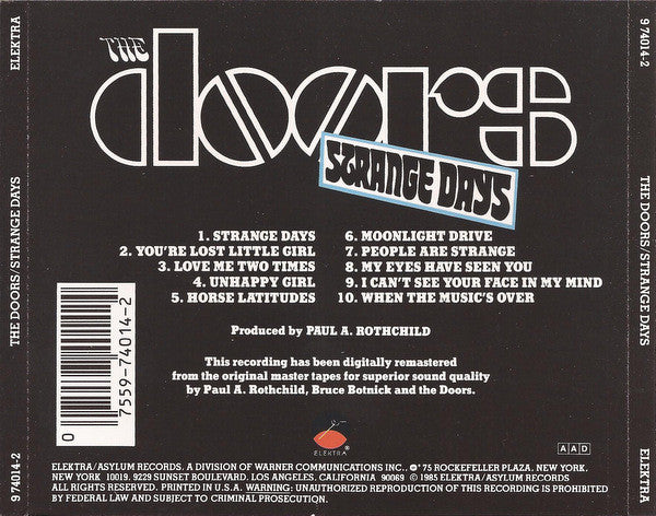 Buy The Doors : Strange Days (CD, Album, RE, RM) Online for a