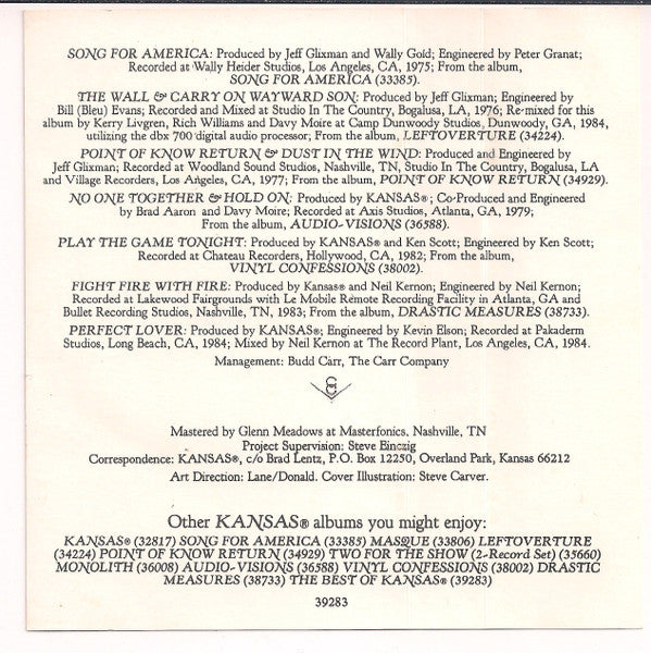 45 RECORD - KANSAS - PLAY THE GAME TONIGHT