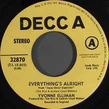 Load image into Gallery viewer, Yvonne Elliman : Everything's Alright (7", Mono, Promo)