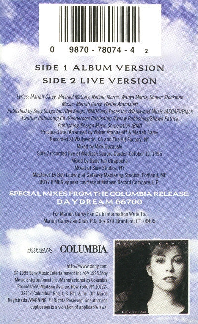 プ*ラ様 2-3044 マライア・キャリー One Sweet Day 非売品 Mariah Carey, Boyz II Men - ONE SWEET DAY - Amazon.com Music