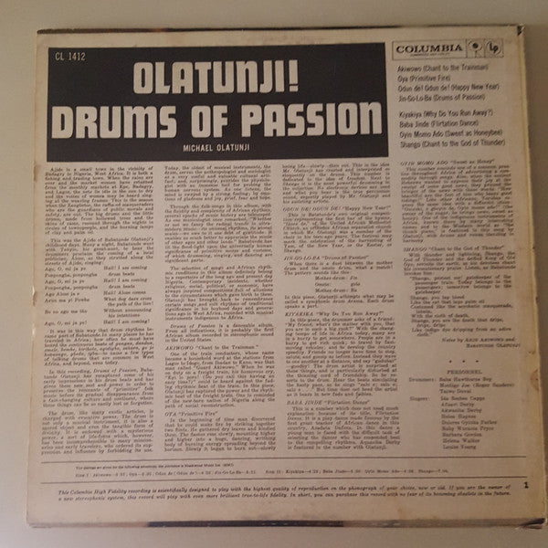 Buy Babatunde Olatunji : Drums Of Passion (LP, Album, Mono, RE, 2