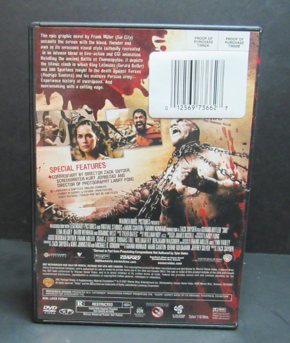 300 (Widescreen DVD) Gerard Butler, Lena Headey, David
