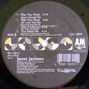 Janet Jackson : Miss You Much (12", Single)