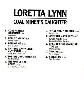 Loretta Lynn : Coal Miner's Daughter (CD, Album, RE)