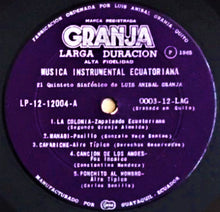 Load image into Gallery viewer, Luis Aníbal Granja Y Su Quinteto Sinfónico* : Musica Instrumental Ecuatoriana (LP, Album)