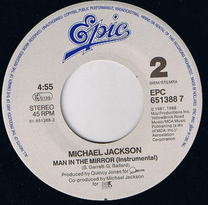 Michael Jackson : Man In The Mirror (7", Single)