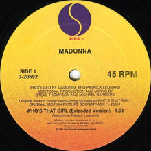 Load image into Gallery viewer, Madonna : Who's That Girl (12", Maxi, Spe)
