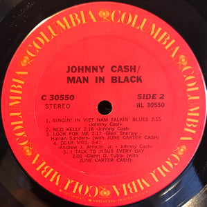 Johnny Cash : Man In Black (LP, Album, Ter)