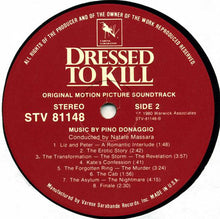 Load image into Gallery viewer, Pino Donaggio : Dressed To Kill (Original Motion Picture Soundtrack) (LP, Album)
