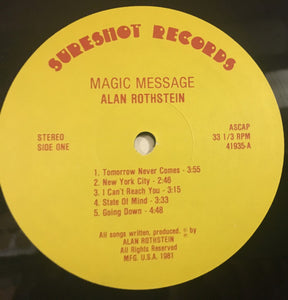 Alan Rothstein : Magic Message (LP, Album)