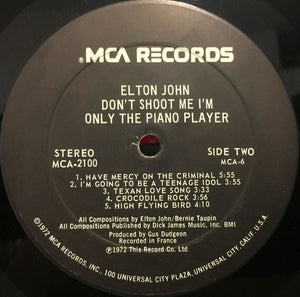 Elton John : Don't Shoot Me I'm Only The Piano Player (LP, Album, Gat)