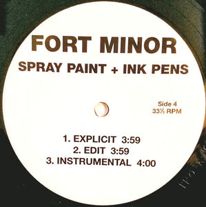 Fort Minor : S.C.O.M. / Dolla / Get It / Spraypaint & Ink Pens (2x12", Single, Promo)