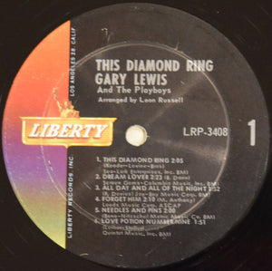 Gary Lewis & The Playboys : This Diamond Ring (LP, Album, Mono)