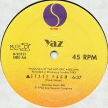 Load image into Gallery viewer, Yaz* : Nobody's Diary / State Farm (12", Spe)