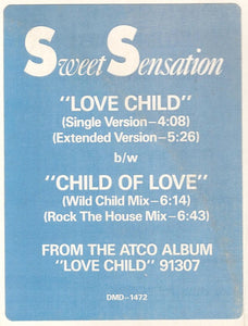 Sweet Sensation : Love Child (12", Promo)