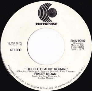Finley Brown : Double Dealin' Woman (7", Mono, Promo, PL)
