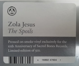 Zola Jesus : The Spoils (LP, Album, Ltd, RP, Smo)