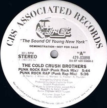 Load image into Gallery viewer, The Cold Crush Brothers* : Punk Rock Rap (12&quot;, Promo)