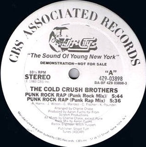 The Cold Crush Brothers* : Punk Rock Rap (12", Promo)