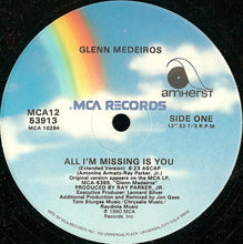 Load image into Gallery viewer, Glenn Medeiros : All I'm Missing Is You (12", Single, Glo)