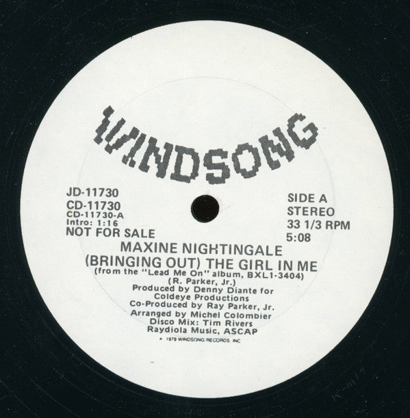Maxine Nightingale : (Bringing Out) The Girl In Me / Hideaway (12
