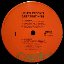 Load image into Gallery viewer, Helen Reddy : Helen Reddy's Greatest Hits (LP, Comp, Club, San)