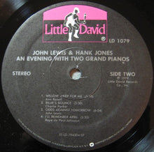 Load image into Gallery viewer, John Lewis (2) &amp; Hank Jones : An Evening With Two Grand Pianos (LP, Album, Spe)