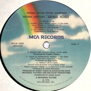 Various : National Lampoon's Animal House (Original Motion Picture Soundtrack) (LP, Comp, RE)
