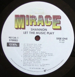 Shannon : Let The Music Play (LP, Album)