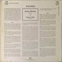 Load image into Gallery viewer, Jascha Heifetz, Emanuel Bay : Heifetz Encores (LP, Comp, Mono, RE)