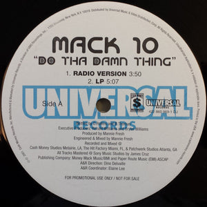 Mack 10 : Do Tha Damn Thing (12", Single, Promo)