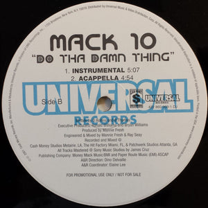 Mack 10 : Do Tha Damn Thing (12", Single, Promo)