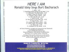 Load image into Gallery viewer, Ronald Isley, Burt Bacharach : Here I Am - Ronald Isley Sings Burt Bacharach (CD, Advance, Album, Promo)