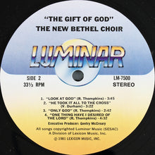 Load image into Gallery viewer, The New Bethel Choir : The Gift Of God (LP, Album)