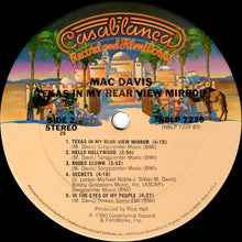Load image into Gallery viewer, Mac Davis : Texas In My Rear View Mirror (LP, Album, Club, San)