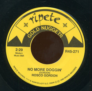 Rosco Gordon : No More Doggin' / Let's Get High (7", Single)