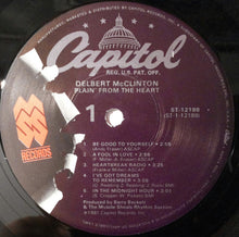 Load image into Gallery viewer, Delbert McClinton : Plain&#39; From The Heart (LP, Album, Los)