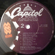 Load image into Gallery viewer, Delbert McClinton : Plain&#39; From The Heart (LP, Album, Los)