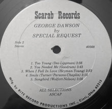 Load image into Gallery viewer, The George Dawson Trio : George Dawson By Special Request (LP)