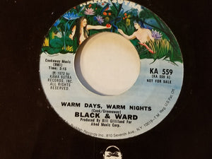 Black & Ward : Warm Days, Warm Nights (7", Promo)