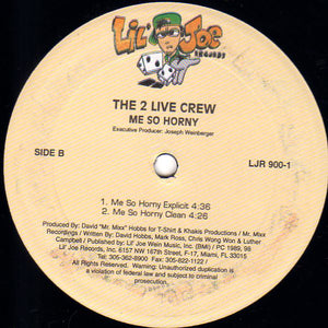 The 2 Live Crew : Bill So Horny (12")