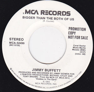 Jimmy Buffett : Bigger Than The Both Of Us (7", Single, Promo)