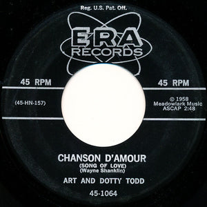 Art And Dotty Todd : Chanson D'Amour (Song Of Love) / Along The Trail With You (7", Single, Mon)