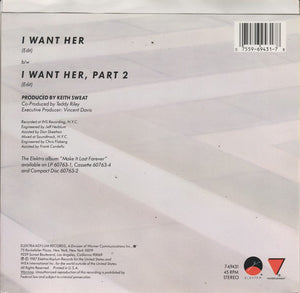 Keith Sweat : I Want Her (7", SP )
